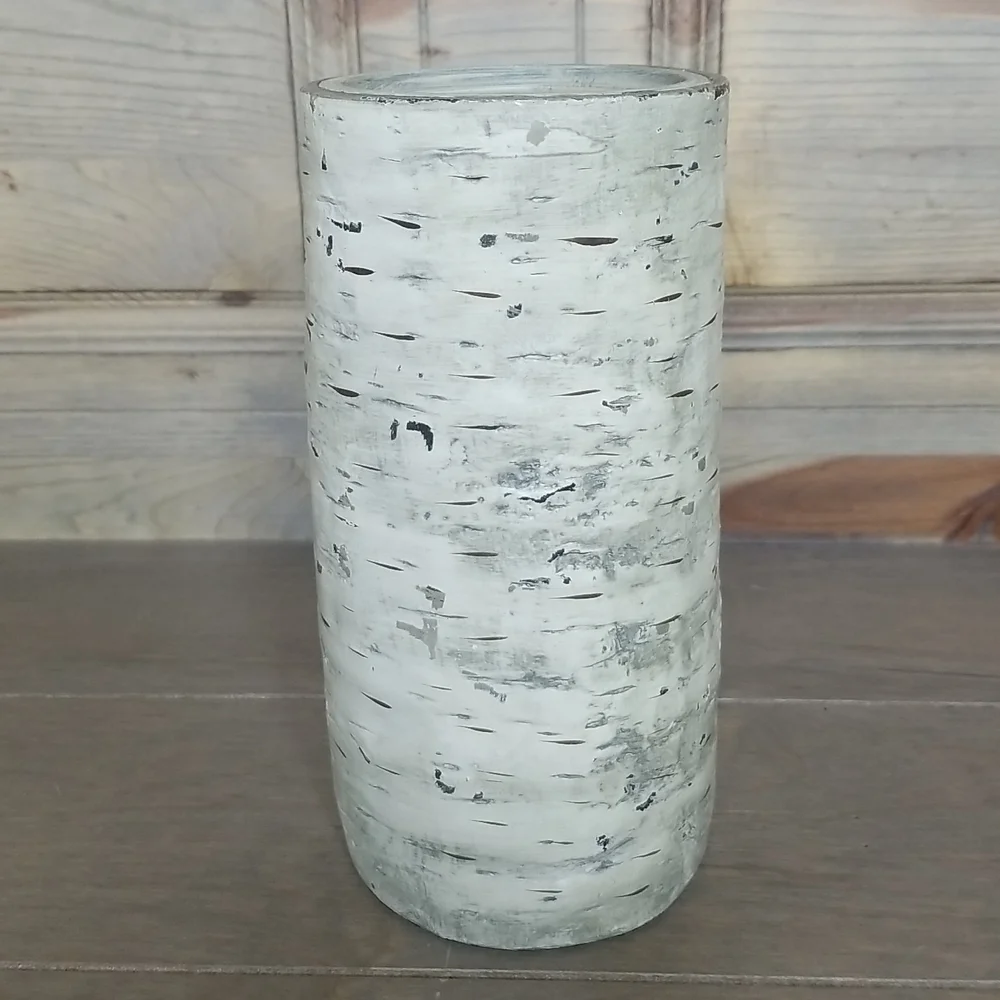 Faux Birch Candle Holder